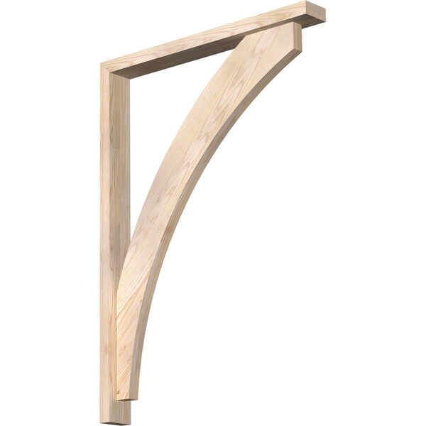 Ekena Millwork Thorton Block Smooth Bracket w/ Offset Brace, Douglas Fir, 3 1/2"W x 30"D x 42"H BKT0402X30X42THR05SDF - main